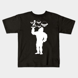 Bigfoot Ufos Alien Kids T-Shirt